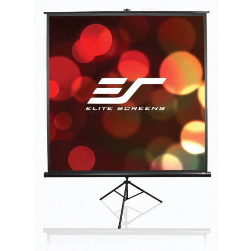 Elite Screens T71UWS1 Tripod Portable Projection Screen (71 inch Diag. 1:1 Viewable 50" H X 50" W Black Casing)