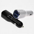 PowerGen 2.1Amps / 10W Dual USB Car charger Designed for Apple and Android Devices - White